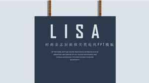 时尚杂志封面欧美英伦风PPT模板