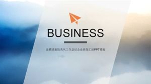 Eleganckie i świeże podsumowanie pracy w stylu europejskim i amerykańskim szablon raportu biznesowego przedsiębiorstwa PPT