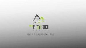 Moda dergisi Avrupa ve Amerikan tarzı yaratıcı PPT şablonu