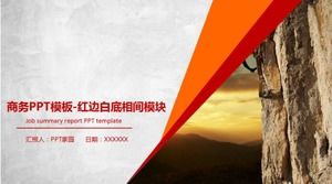 Modello PPT aziendale - bordo rosso e modulo sfondo bianco