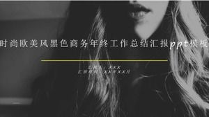 Modèle ppt de rapport de synthèse de travail de fin d'année de style européen et américain de mode