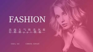 Modelo de ppt de álbum de viagem de estilo europeu e americano atmosférico de alta qualidade