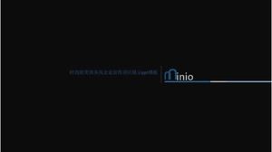 Mode europäische und amerikanische Corporate-Werbeprojektanzeige im Business-Stil ppt-Vorlage