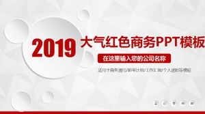 Atmosphärisches rotes Geschäft PPT-Vorlage herunterladenv