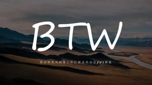 Zwięzłe podsumowanie raportu z pracy w stylu europejskim i amerykańskim dynamiczny szablon ppt