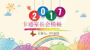 Modèle ppt de réunion de parents de maternelle de dessin animé mignon