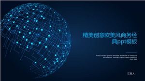 Enfes yaratıcı Avrupa ve Amerikan tarzı iş klasik ppt şablonu