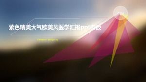 جو أرجواني جميل على الطراز الأوروبي والأمريكي قالب تقرير طبي باور بوينت