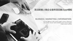 โครงการประชาสัมพันธ์องค์กรตัวละครในยุโรปและอเมริกาอย่างง่ายแสดงเทมเพลต ppt