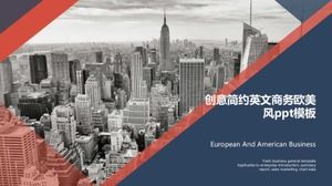 Template ppt bisnis bahasa Inggris sederhana yang kreatif gaya Eropa dan Amerika