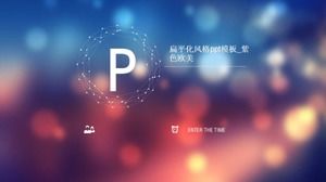 Modèle ppt de style plat _ violet Europe et Amérique