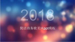 シンプルなビジネスヨーロッパとアメリカのスタイルのpptテンプレート