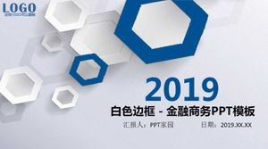 Borde blanco - plantilla PPT de negocios financieros