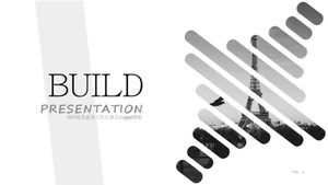 간단한 유럽과 미국 비즈니스 작업 보고서 요약 PPT 템플릿