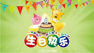 Çocukların yüz günü ppt şablonu