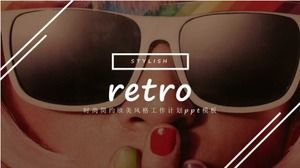 패션 간단한 유럽과 미국 스타일의 작업 계획 PPT 템플릿