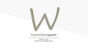 English and European annual summary ppt template