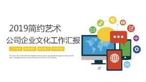 Templat ppt laporan kerja budaya perusahaan perusahaan