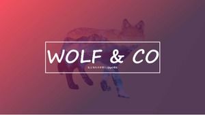 European and American minimalist style annual plan ppt template