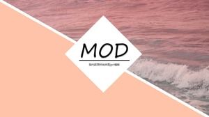 Nowoczesna europejska i amerykańska moda sportowa szablon ppt