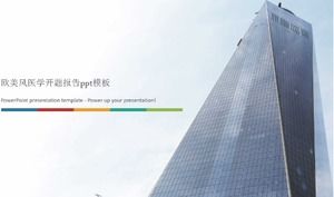 Europejska i amerykańska medycyna wiatrowa szablon raportu otwierającego ppt