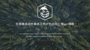 Yaratıcı ve zarif yabancı iş çalışma planı özet raporu ppt şablonu