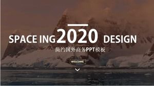 Simple foreign business PPT template