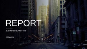 Plantilla PPT de resumen de trabajo de negocios extranjeros de moda