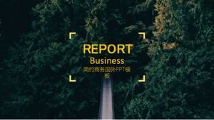 Simple business foreign PPT template