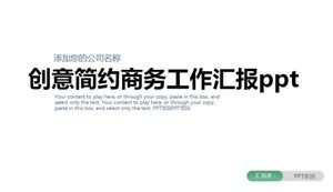 Kreatywny prosty szablon raportu z pracy biznesowej ppt