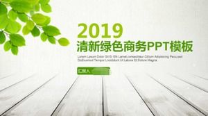 Zielona roślina kreatywny raport z pracy szablon ppt