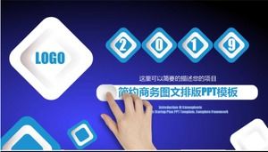 Basit iş grafik düzeni PPT şablonu indir