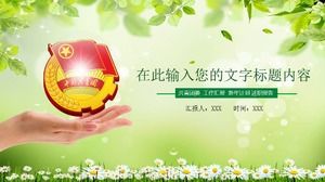 Templat PPT laporan kerja Komite Liga Pemuda Komunis