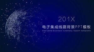 Plantilla PPT de fondo de circuito integrado electrónico