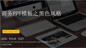 Gaya hitam template PPT bisnis