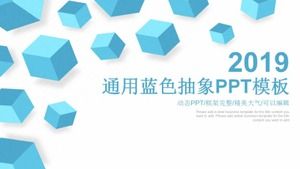 عالمي أزرق مجردة قالب PPT تنزيل