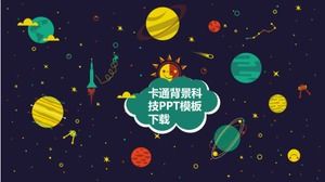 Çizgi film arka plan teknolojisi PPT şablonu indir