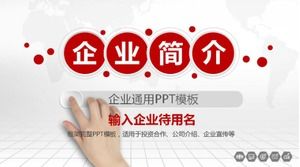 Modèle PPT général d'entreprise : fond rouge