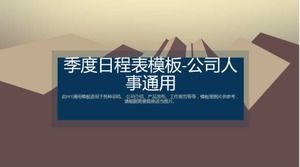 Template Kalender Triwulanan-Umum untuk Personil Perusahaan