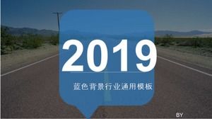 Uniwersalny szablon branżowy na niebieskim tle