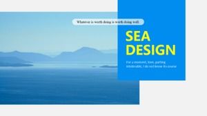 Insegnamento semplice modello PPT-immagine blu