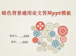 Modello ppt di difesa della tesi generale con sfondo scuro