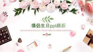 عيد ميلاد زوجين قالب PPT