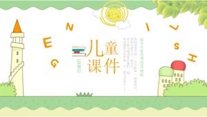 Beautiful colored pencils (template for teacher teaching)