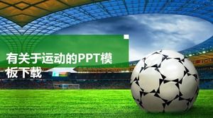 Există un șablon PPT descărcat despre sport