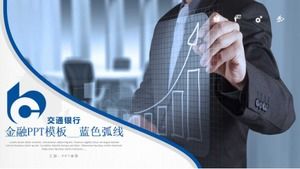 Șablon financiar PPT __ arc albastru