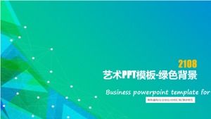 Modelo de arte PPT - fundo verde