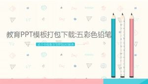 Pobieranie pakietu szablonów edukacyjnych PPT: pięć kolorowych ołówków