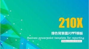 Modello PPT dell'immagine di sfondo verde