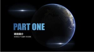 เทมเพลต PPT อย่างง่าย: พื้นหลังสีน้ำเงิน